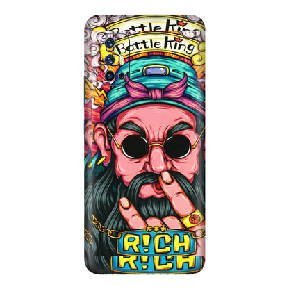 VIVO Z/V/X/T/U/S Series Phone Skins (All Models) - Battle King Dude Face - 3D Embossed Finish (L-178) Vivo V17