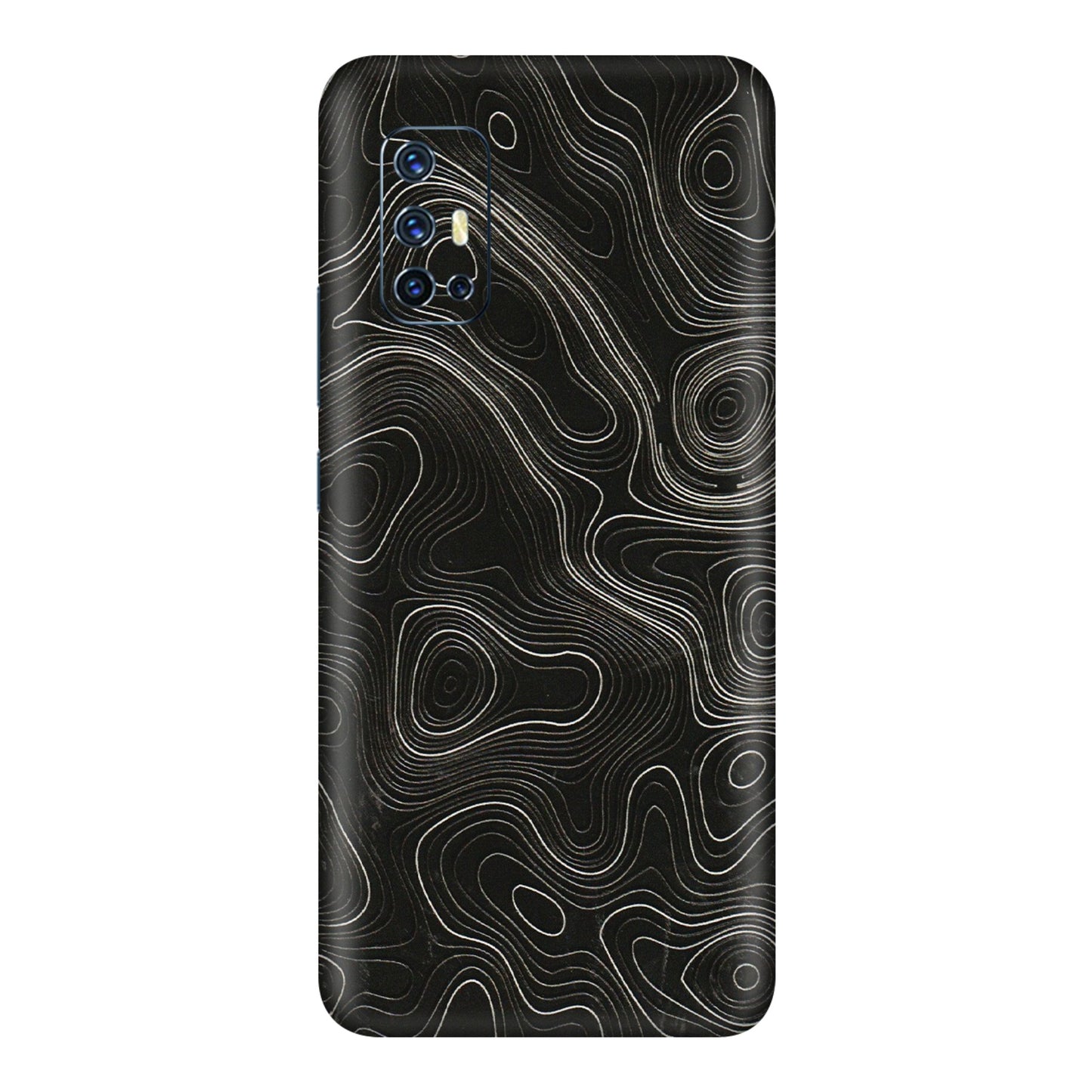 VIVO Z/V/X/T/U/S Series Phone Skins (All Models) - Black Swirl - 3D Embossed Finish (L-196) Vivo V17