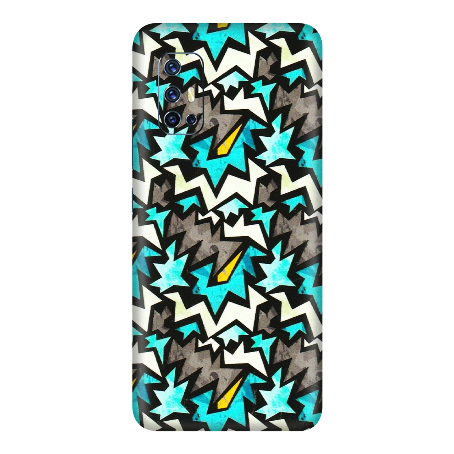 VIVO Z/V/X/T/U/S Series Phone Skins (All Models) - Funky Zig Zag - 3D Embossed Finish (L-223) Vivo V17