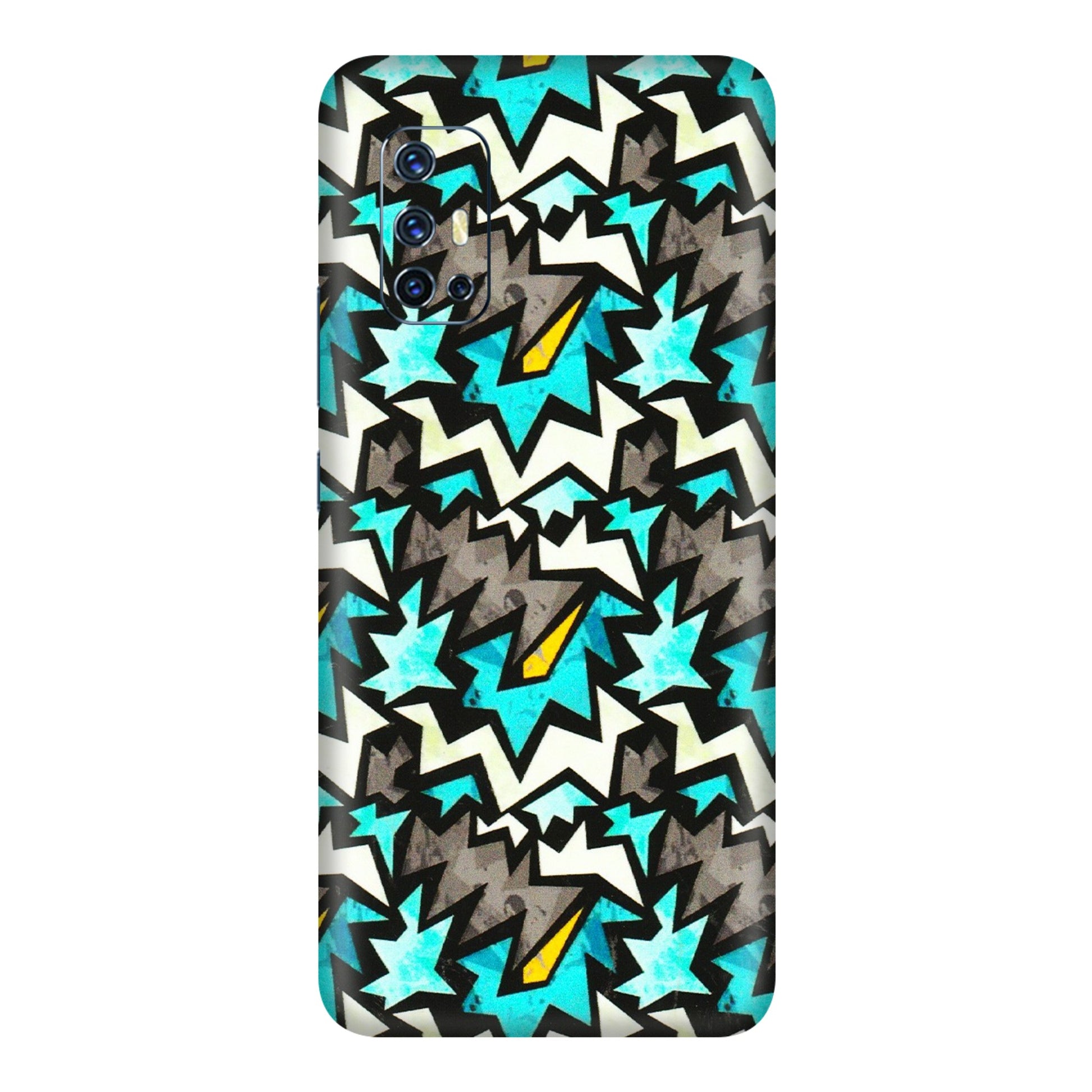 VIVO Z/V/X/T/U/S Series Phone Skins (All Models) - Funky Zig Zag - 3D Embossed Finish (L-223) Vivo V17
