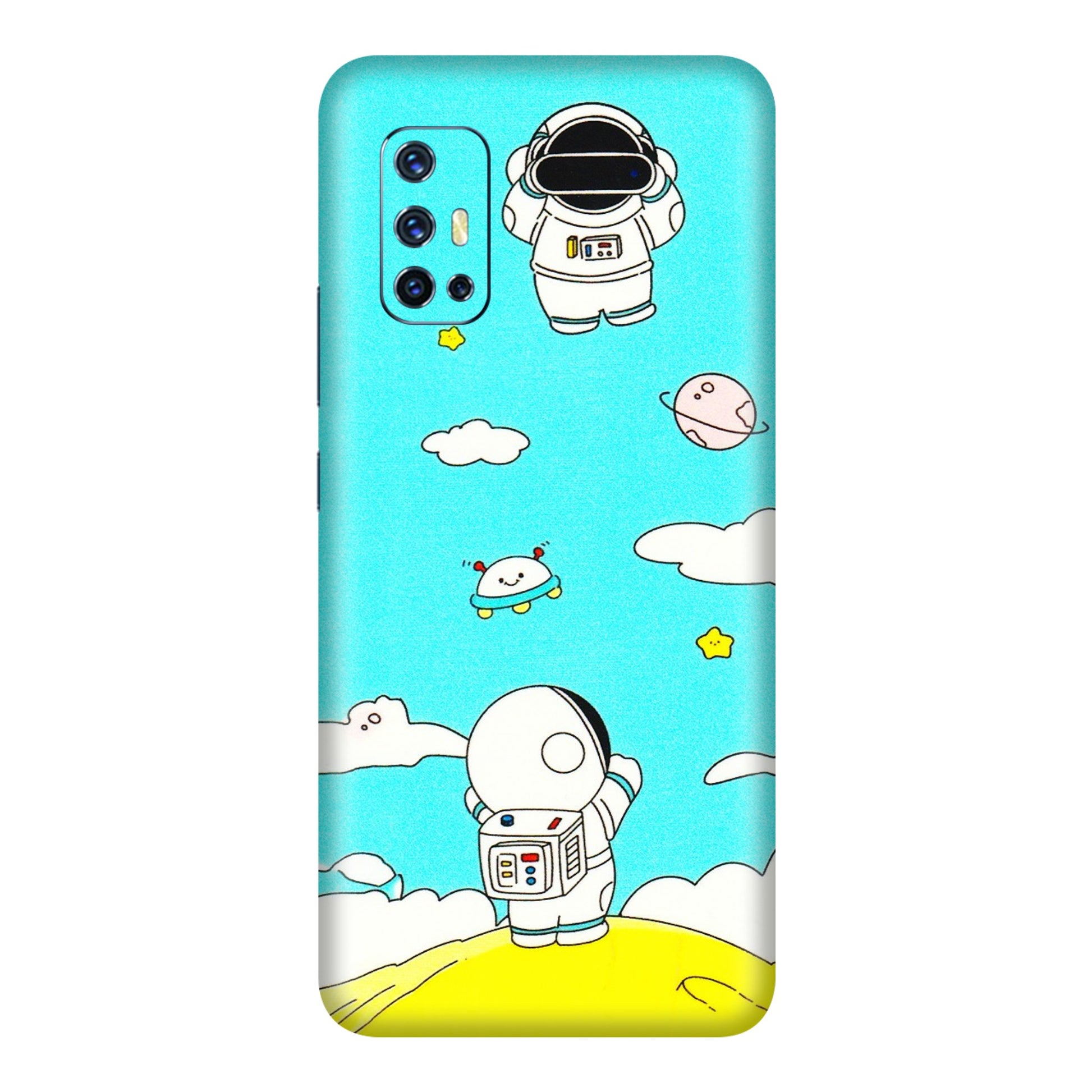 VIVO Z/V/X/T/U/S Series Phone Skins (All Models) - Blue Skies Astro Float - 3D Embossed Finish (L-230) Vivo V17