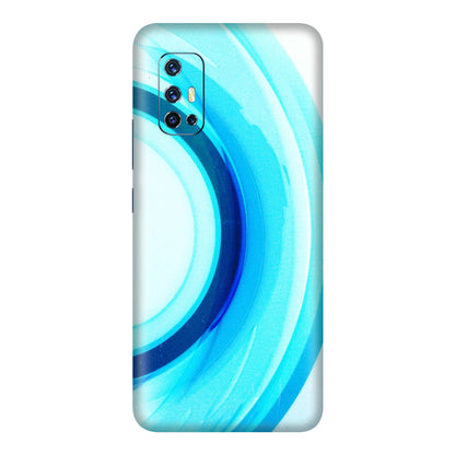 VIVO Z/V/X/T/U/S Series Phone Skins (All Models) - The Blue Curve - 3D Embossed Finish (L-244) Vivo V17