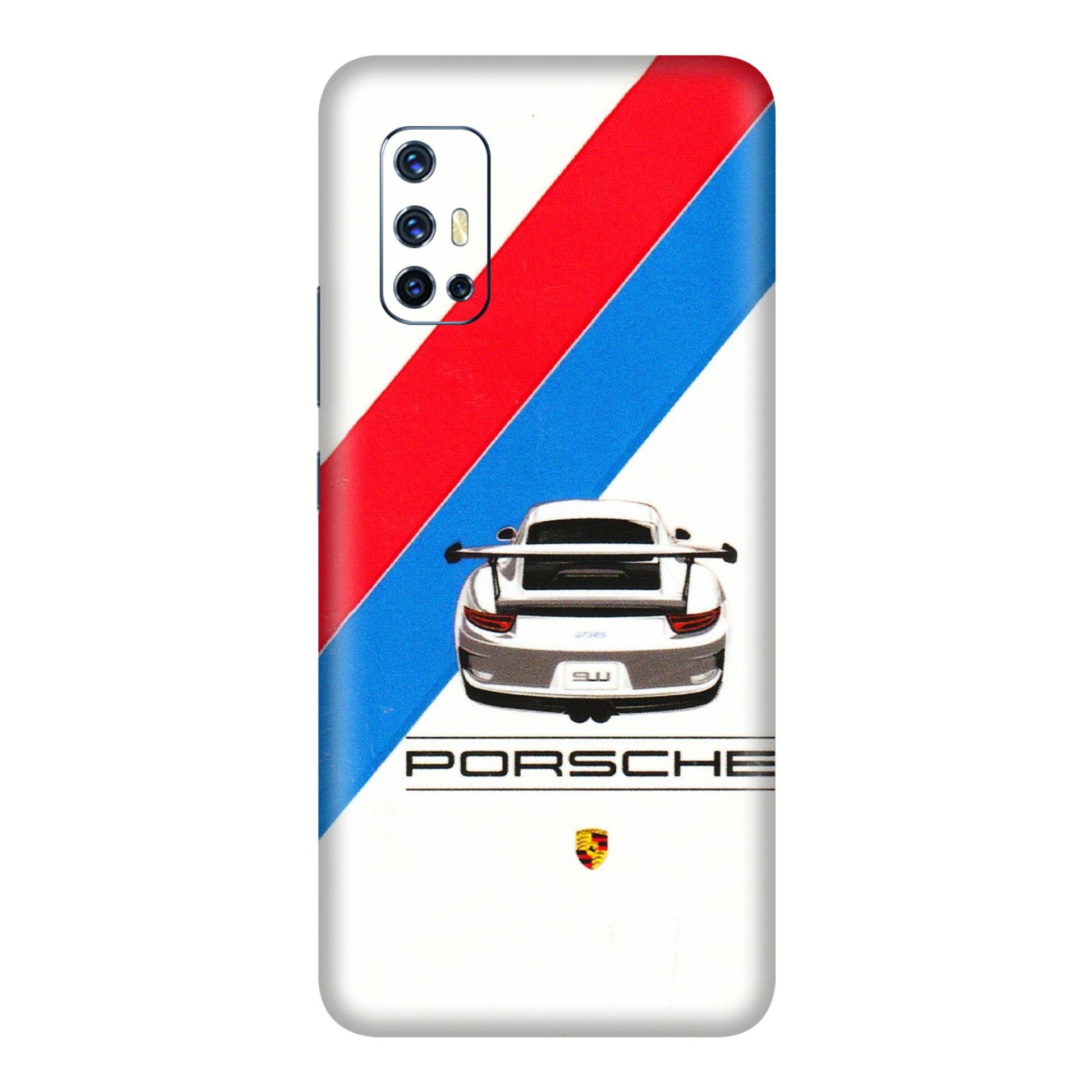 VIVO Z/V/X/T/U/S Series Phone Skins (All Models) - Porche Car Sober Logo - 3D Embossed Finish (L-248) Vivo V17