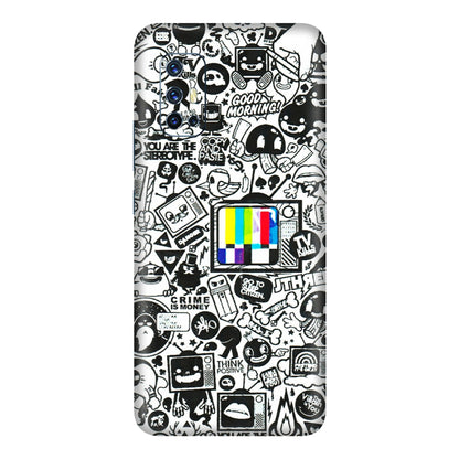 VIVO Z/V/X/T/U/S Series Phone Skins (All Models) - Doodles Positive Art - 3D Embossed Finish (L-263) Vivo V17