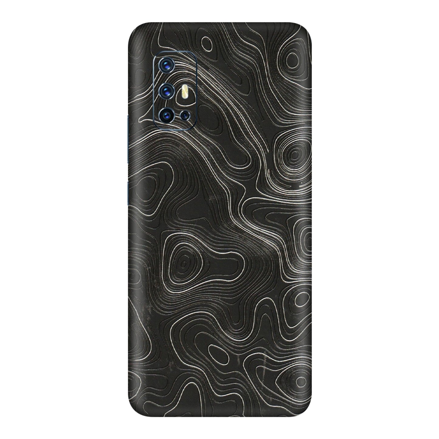 VIVO Z/V/X/T/U/S Series Phone Skins (All Models) - Abstract White Line Map - 3D Embossed Finish (L-269) Vivo V17