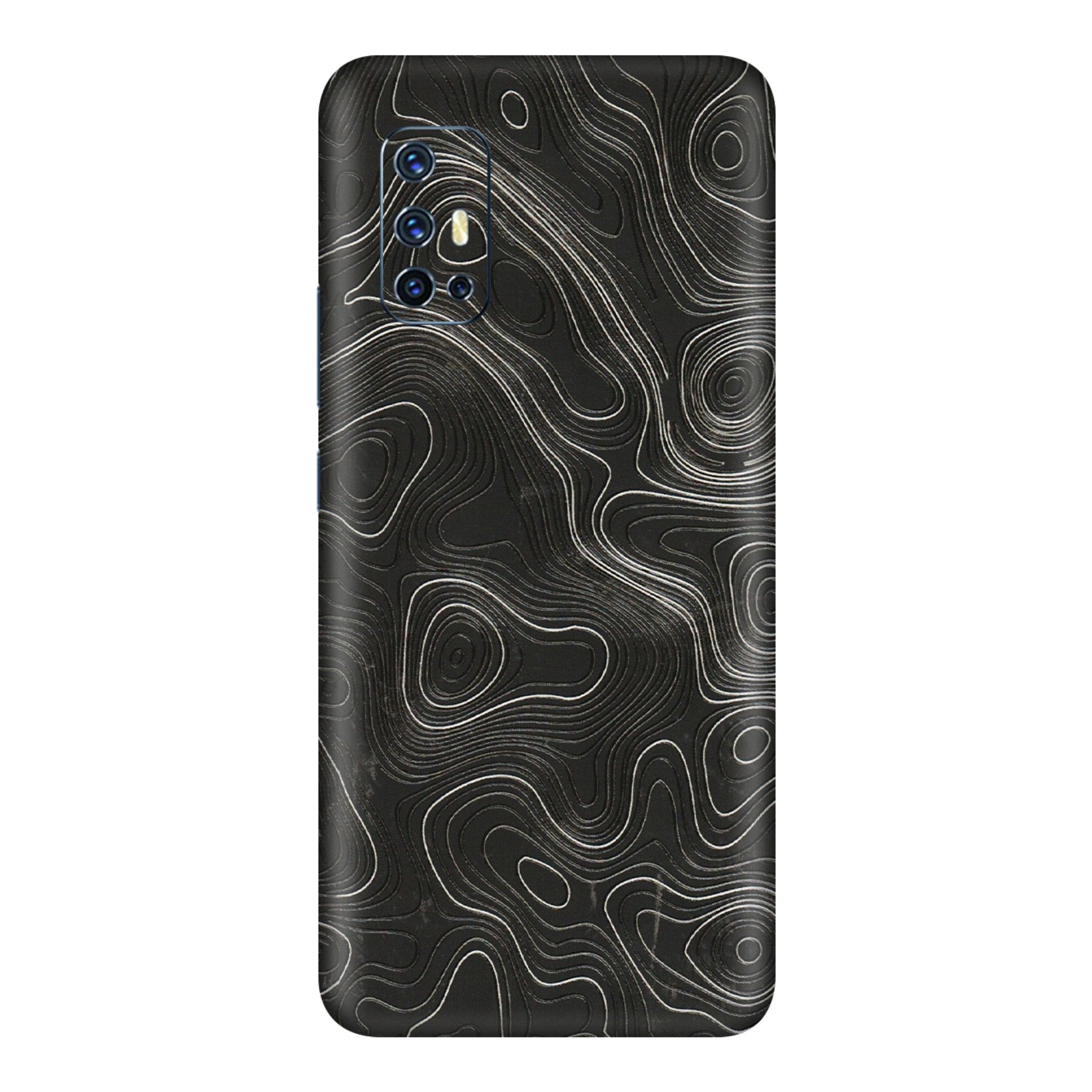 VIVO Z/V/X/T/U/S Series Phone Skins (All Models) - Abstract White Line Map - 3D Embossed Finish (L-269) Vivo V17