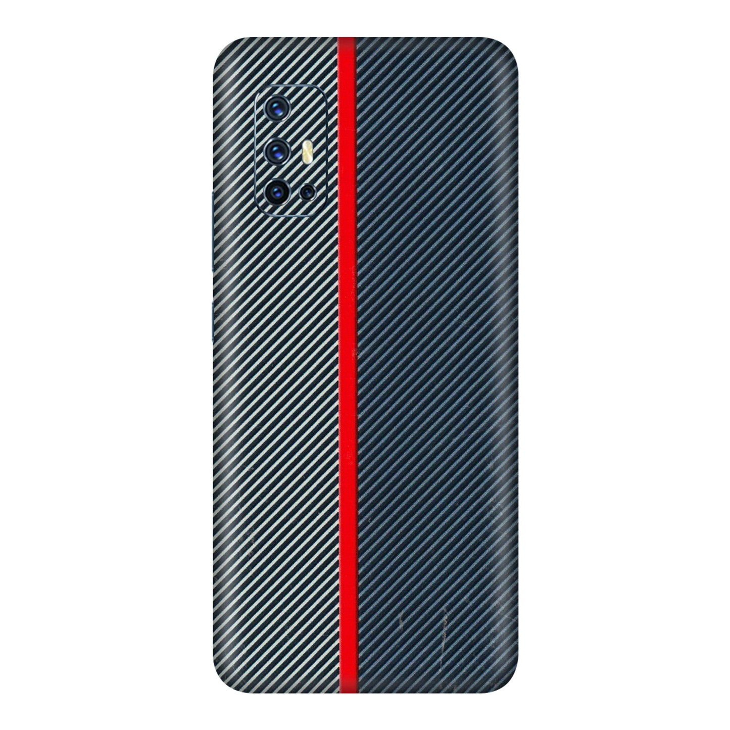 VIVO Z/V/X/T/U/S Series Phone Skins (All Models) - Blue Sober Lines - 3D Embossed Finish (L-305) Vivo V17