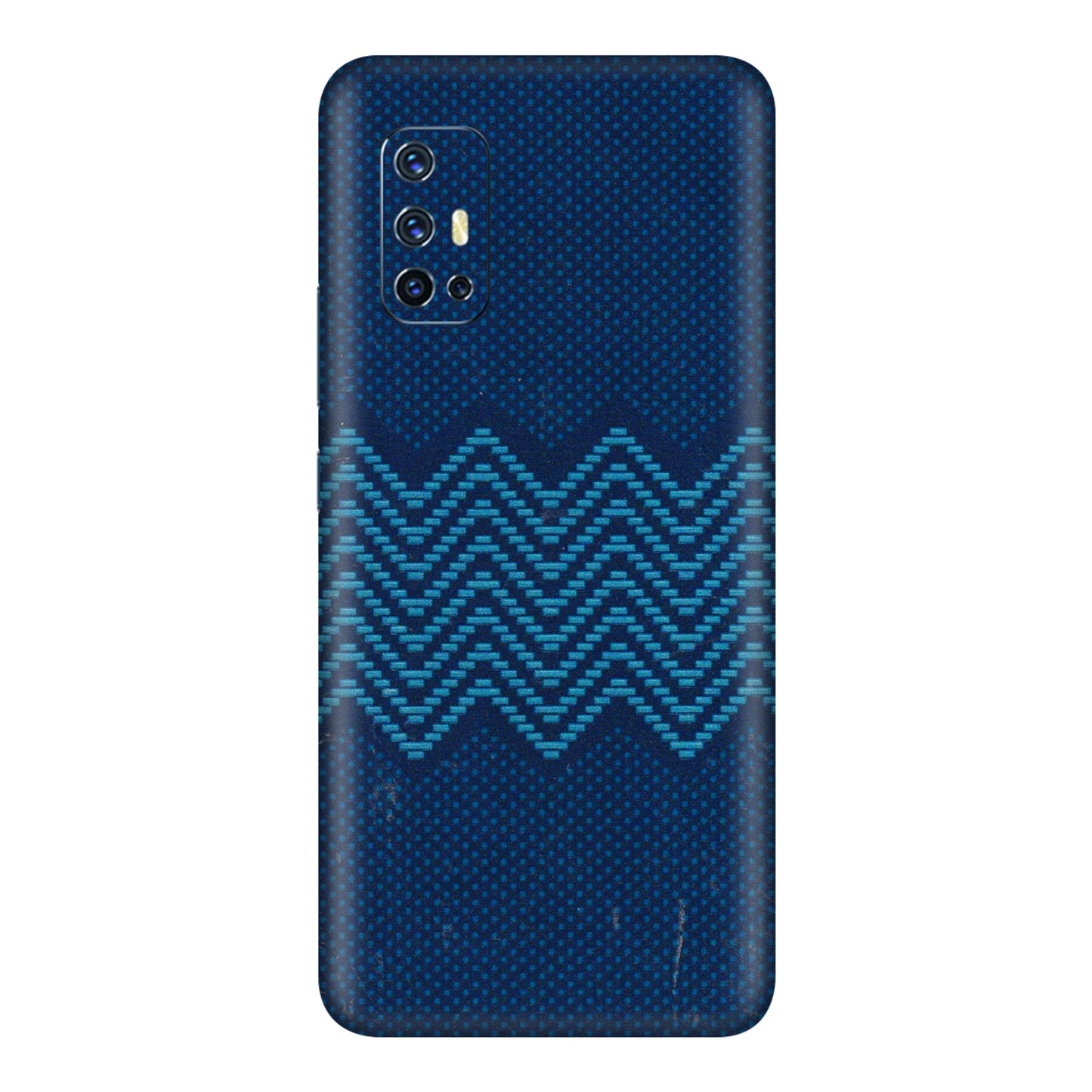 VIVO Z/V/X/T/U/S Series Phone Skins (All Models) - Blue Sober Waves - 3D Embossed Finish (L-306) Vivo V17