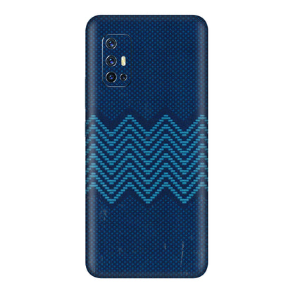VIVO Z/V/X/T/U/S Series Phone Skins (All Models) - Blue Sober Waves - 3D Embossed Finish (L-306) Vivo V17
