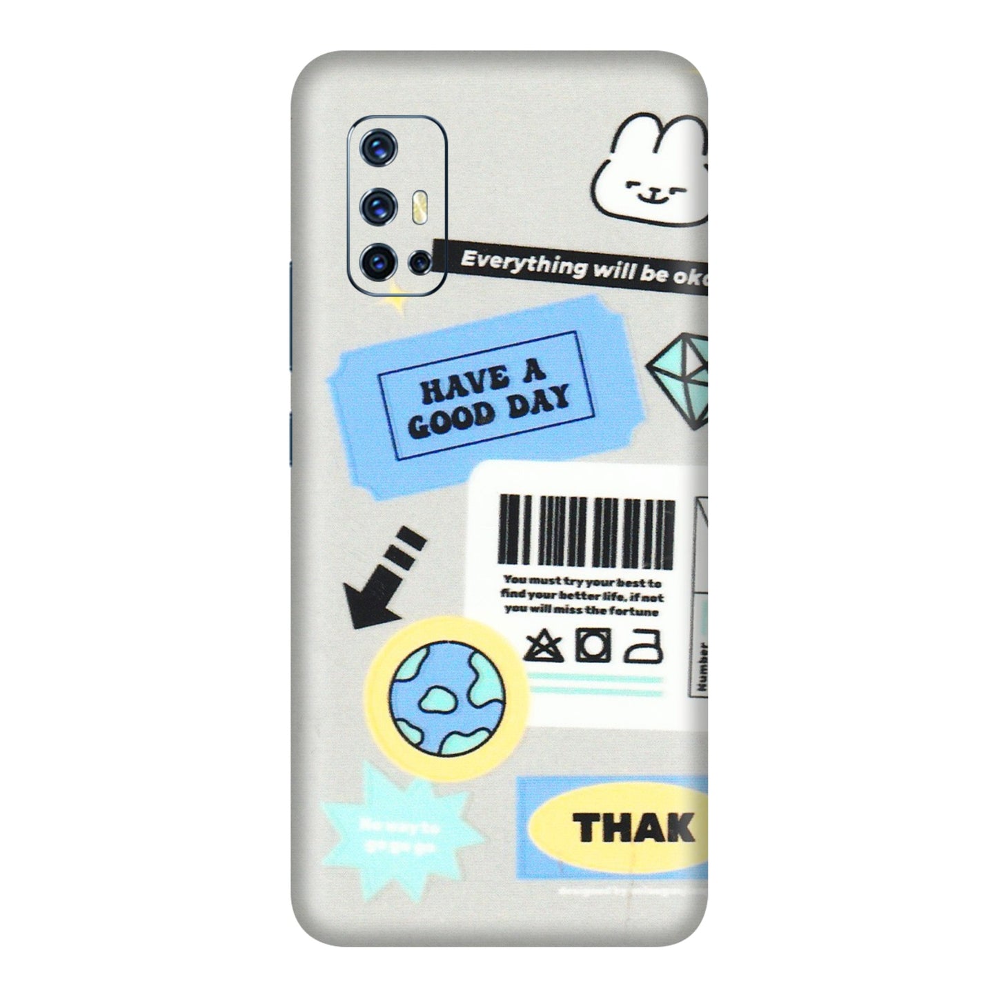 VIVO Z/V/X/T/U/S Series Phone Skins (All Models) - Will Be Okay Design - 3D Embossed Finish (L-316) Vivo V17