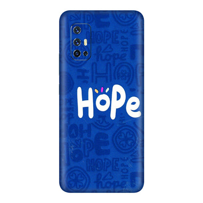 VIVO Z/V/X/T/U/S Series Phone Skins (All Models) - Hope Doodles Blue - 3D Embossed Finish (L-43) Vivo V17