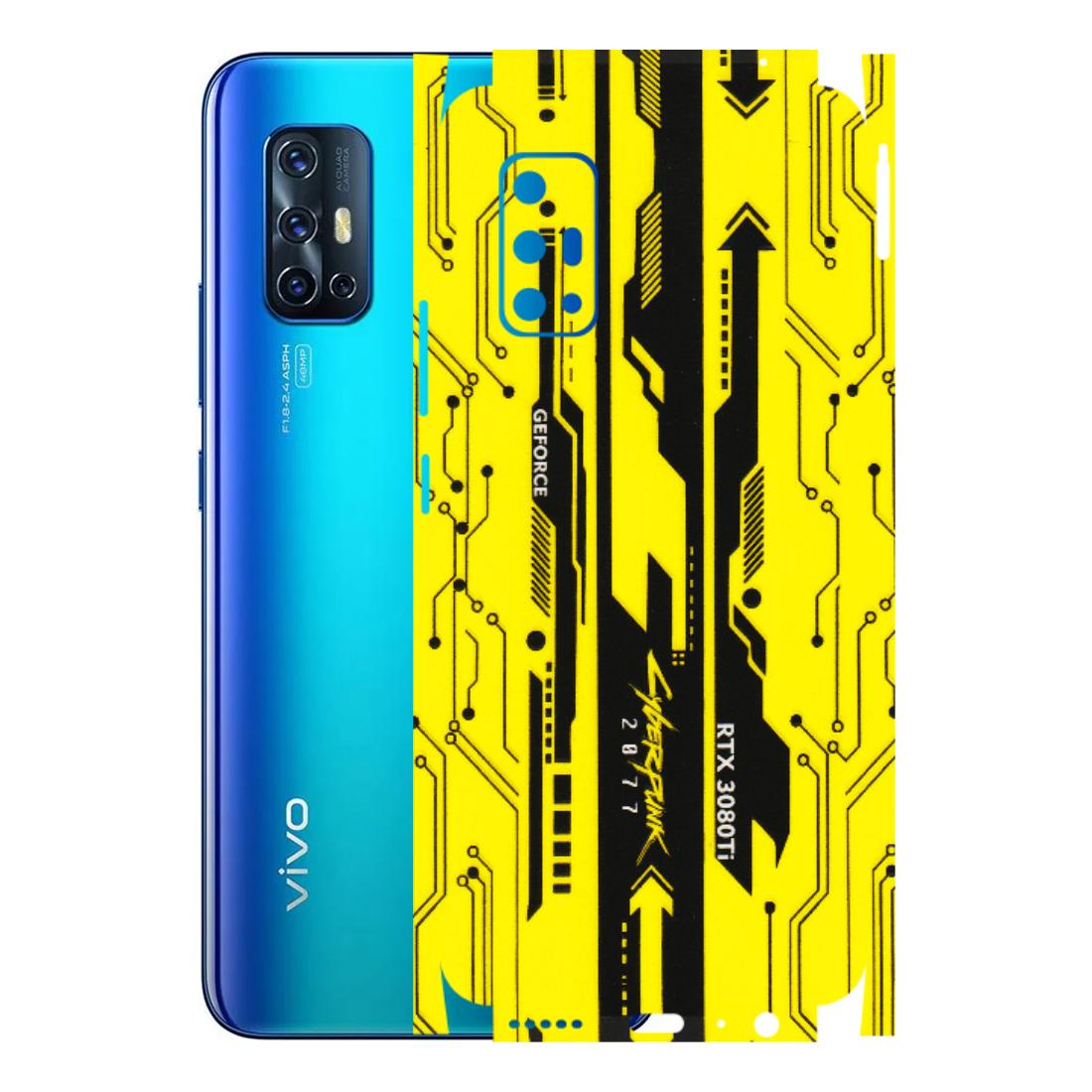 VIVO Z/V/X/T/U/S Series Phone Skins (All Models) - Yellow Cyberpunk - 3D Embossed Finish (L-93) Vivo V17