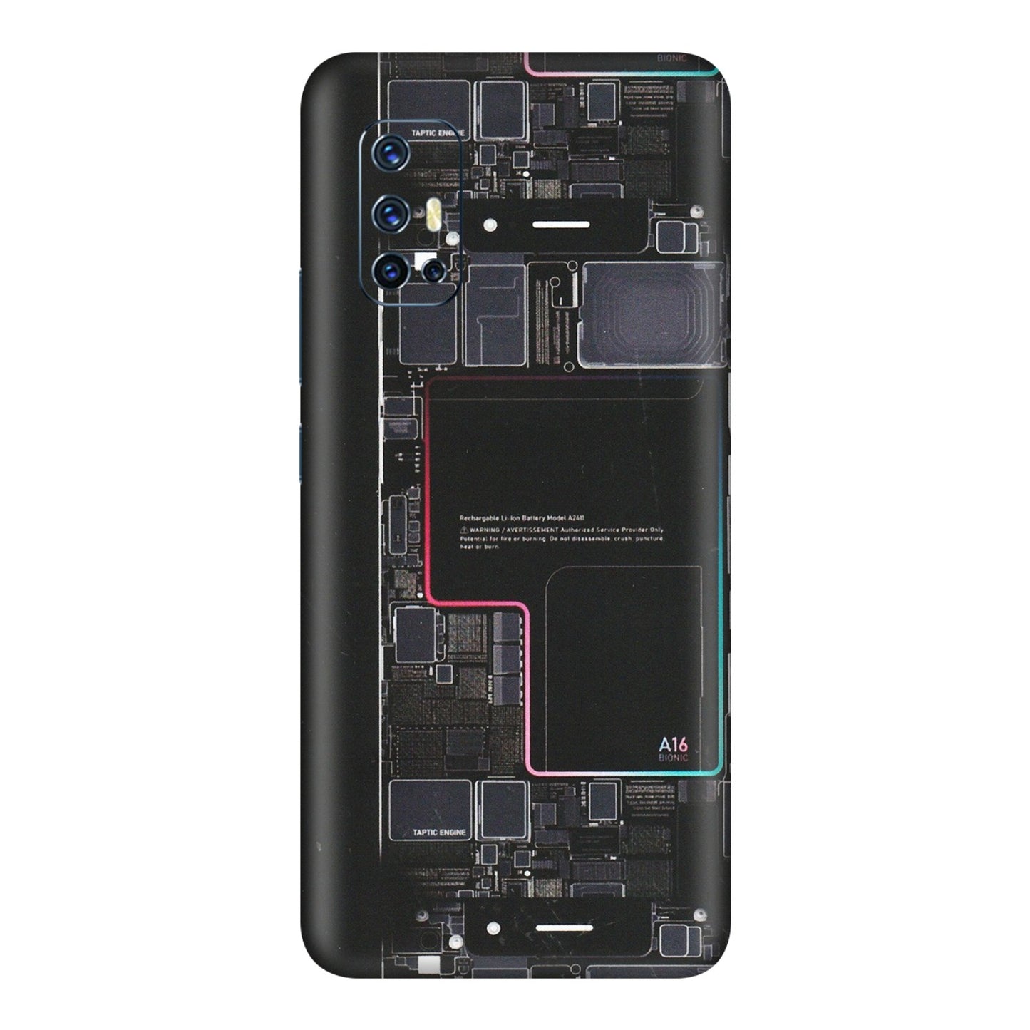 VIVO Z/V/X/T/U/S Series Phone Skins (All Models) - Motherboard Circuit Layout - Matte Finish (M-117) Vivo V17