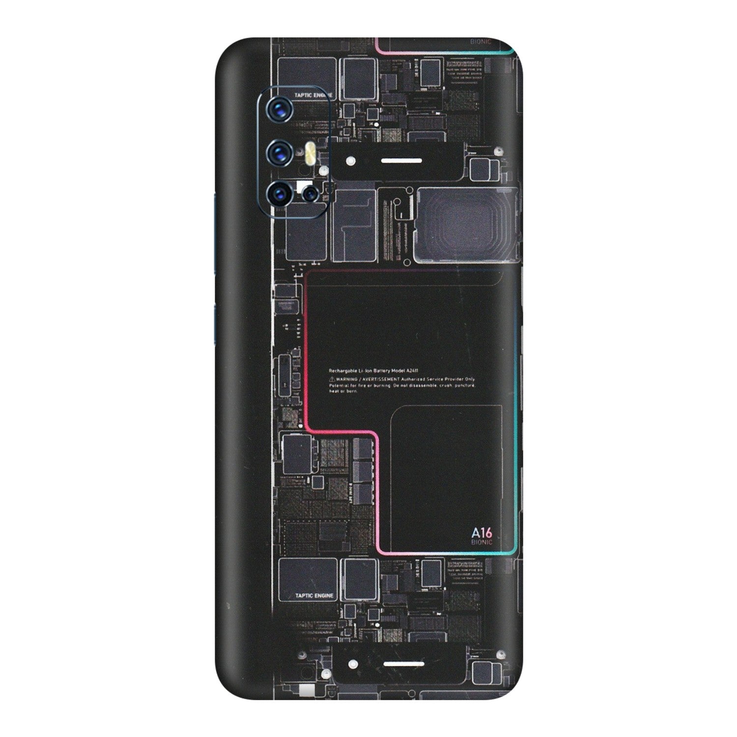 VIVO Z/V/X/T/U/S Series Phone Skins (All Models) - Motherboard Circuit Layout - Matte Finish (M-117) Vivo V17