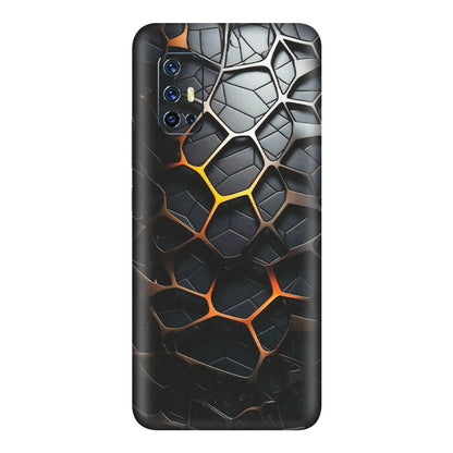 VIVO Z/V/X/T/U/S Series Phone Skins (All Models) - New Abstract Graphite Tiles - Matte Finish (M-130) Vivo V17