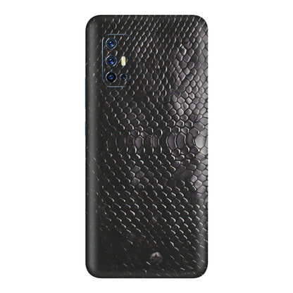 VIVO Z/V/X/T/U/S Series Phone Skins (All Models) - Black Snack Leather - Matte Finish (M-147) Vivo V17