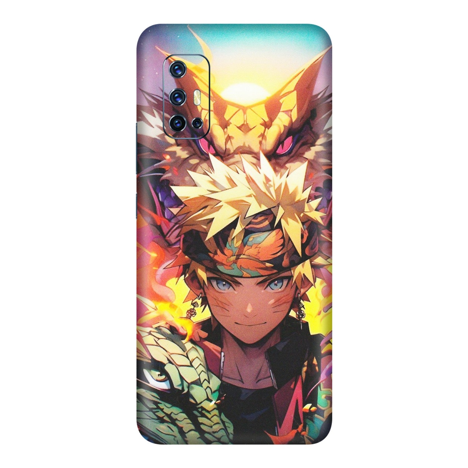 VIVO Z/V/X/T/U/S Series Phone Skins (All Models) - Angry Naruto Anime - Matte Finish (M-148) Vivo V17