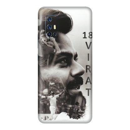 VIVO Z/V/X/T/U/S Series Phone Skins (All Models) - Virat Kohli Cricketer - Matte Finish (M-163) Vivo V17
