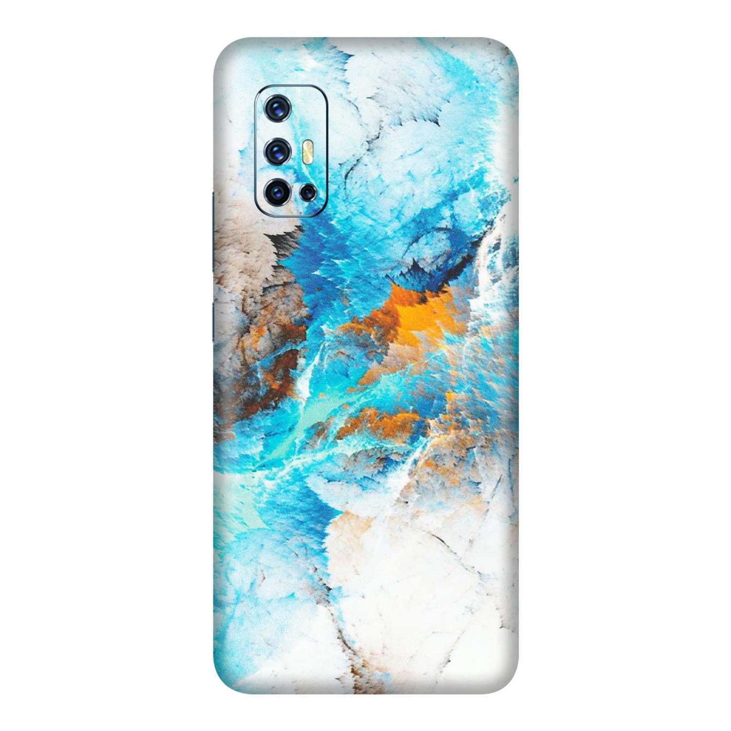 VIVO Z/V/X/T/U/S Series Phone Skins (All Models) - Blue Waves Abstract - Matte Finish (M-19) Vivo V17