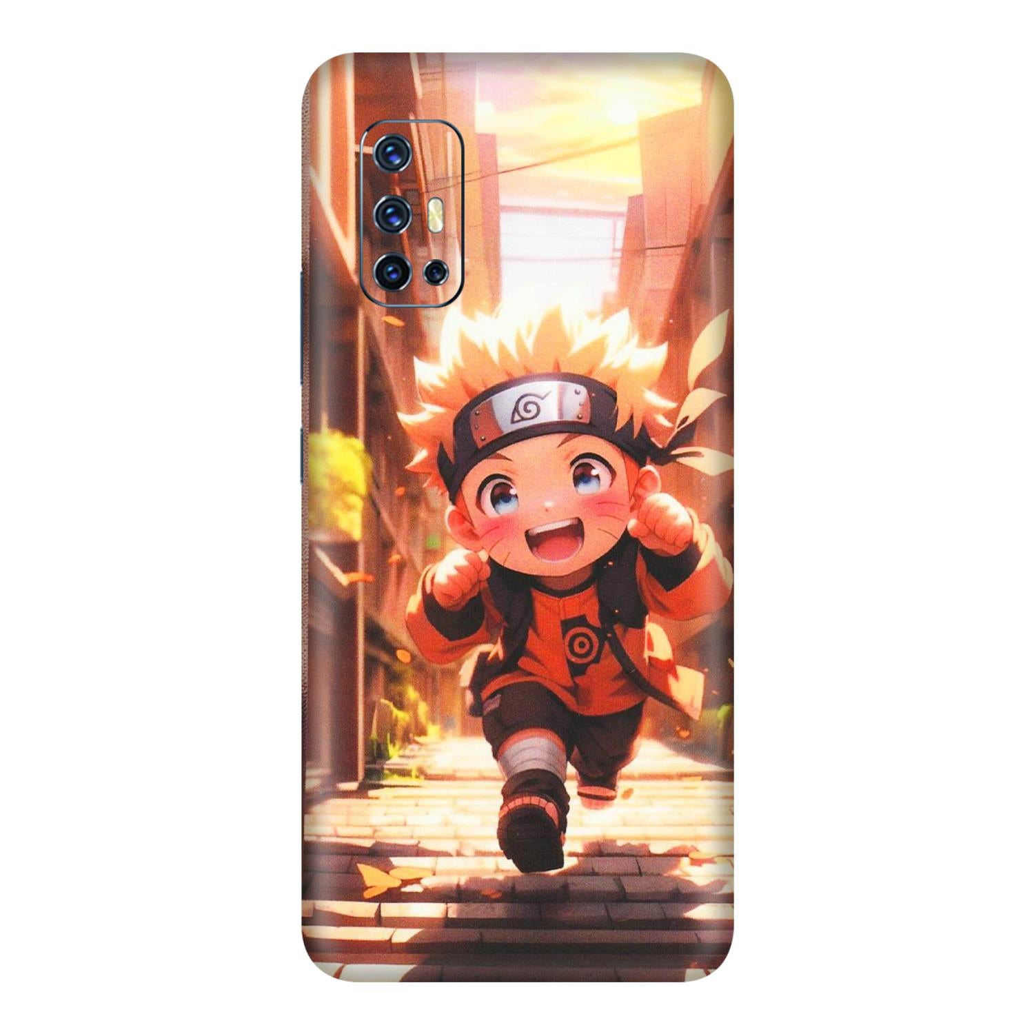 VIVO Z/V/X/T/U/S Series Phone Skins (All Models) - Naruto Cute Toon Running - Matte Finish (M-04) Vivo V17