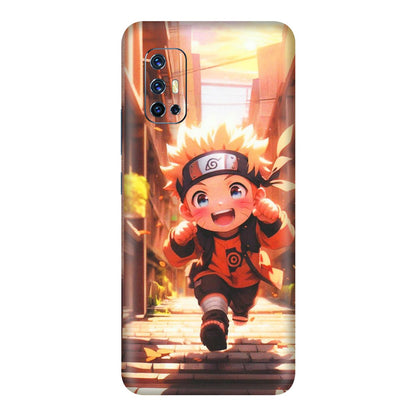 VIVO Z/V/X/T/U/S Series Phone Skins (All Models) - Naruto Cute Toon Running - Matte Finish (M-04) Vivo V17