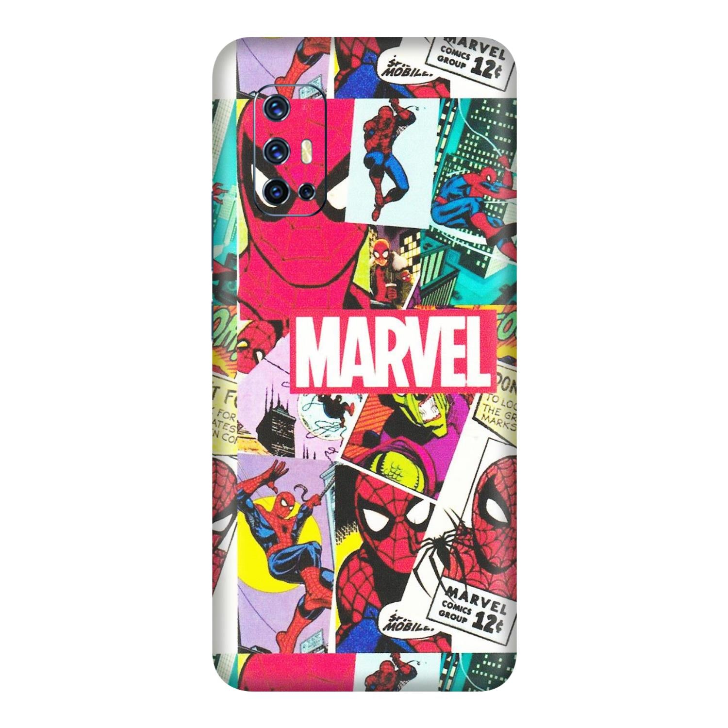 VIVO Z/V/X/T/U/S Series Phone Skins (All Models) - Marvel Comic Spiderman Grafitti - Matte Finish (M-72) Vivo V17