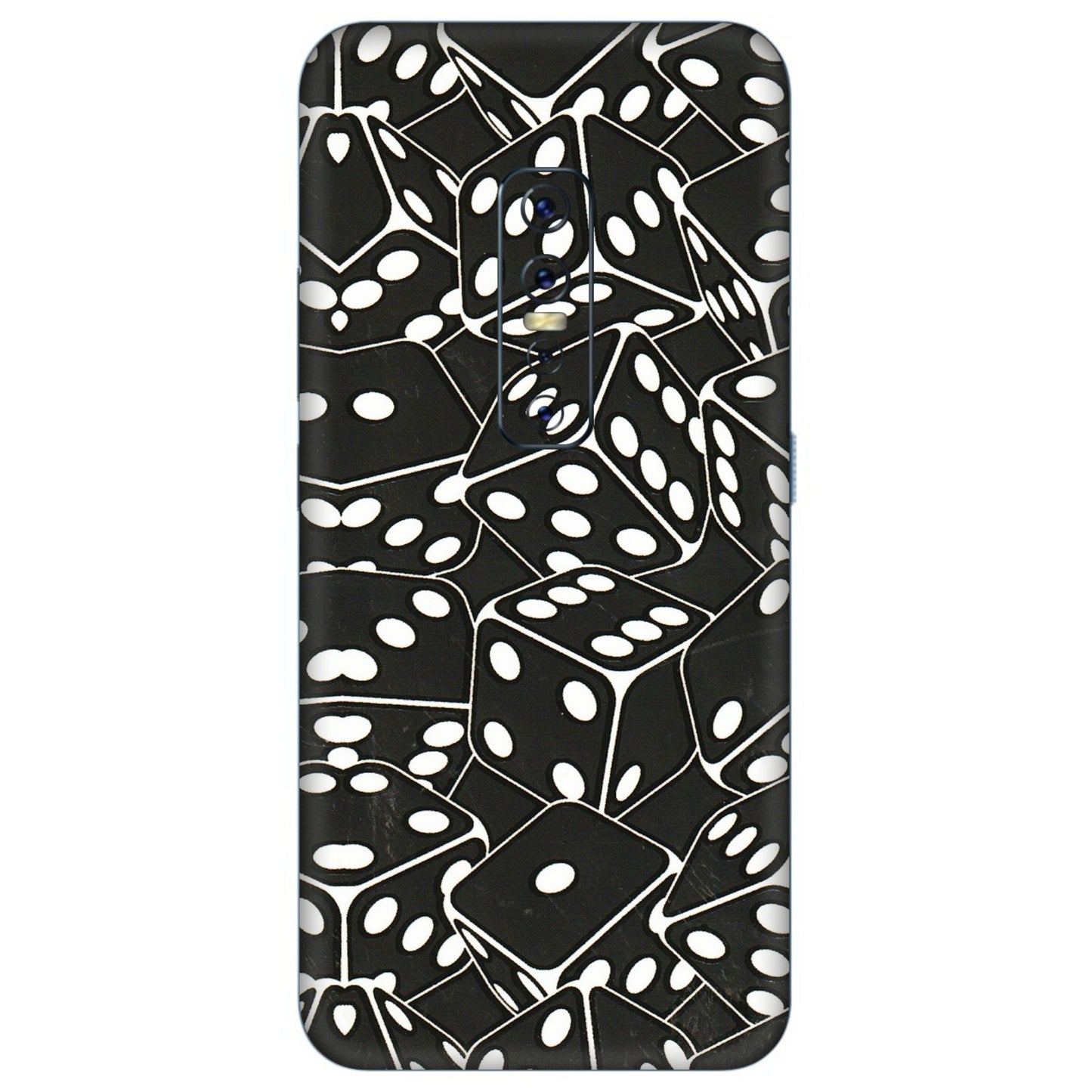 VIVO Z/V/X/T/U/S Series Phone Skins (All Models) - Big Black Dices - 3D Embossed Finish (L-106) Vivo V17 Pro