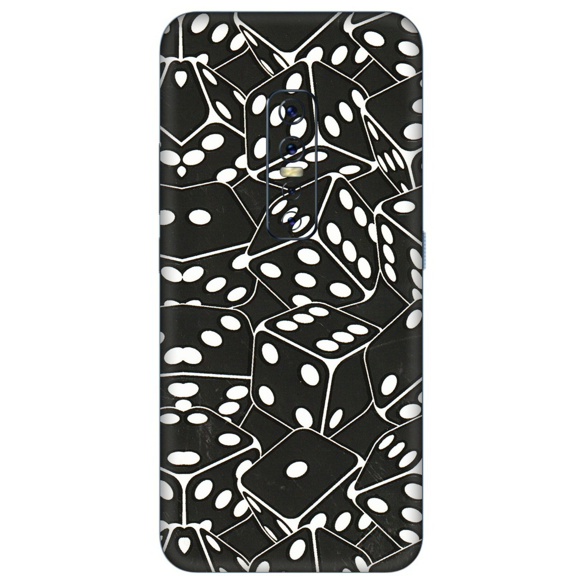 VIVO Z/V/X/T/U/S Series Phone Skins (All Models) - Big Black Dices - 3D Embossed Finish (L-106) Vivo V17 Pro