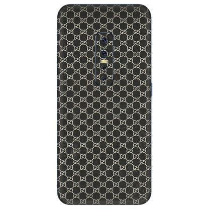 VIVO Z/V/X/T/U/S Series Phone Skins (All Models) - Black G Print - 3D Embossed Finish (L-109) Vivo V17 Pro