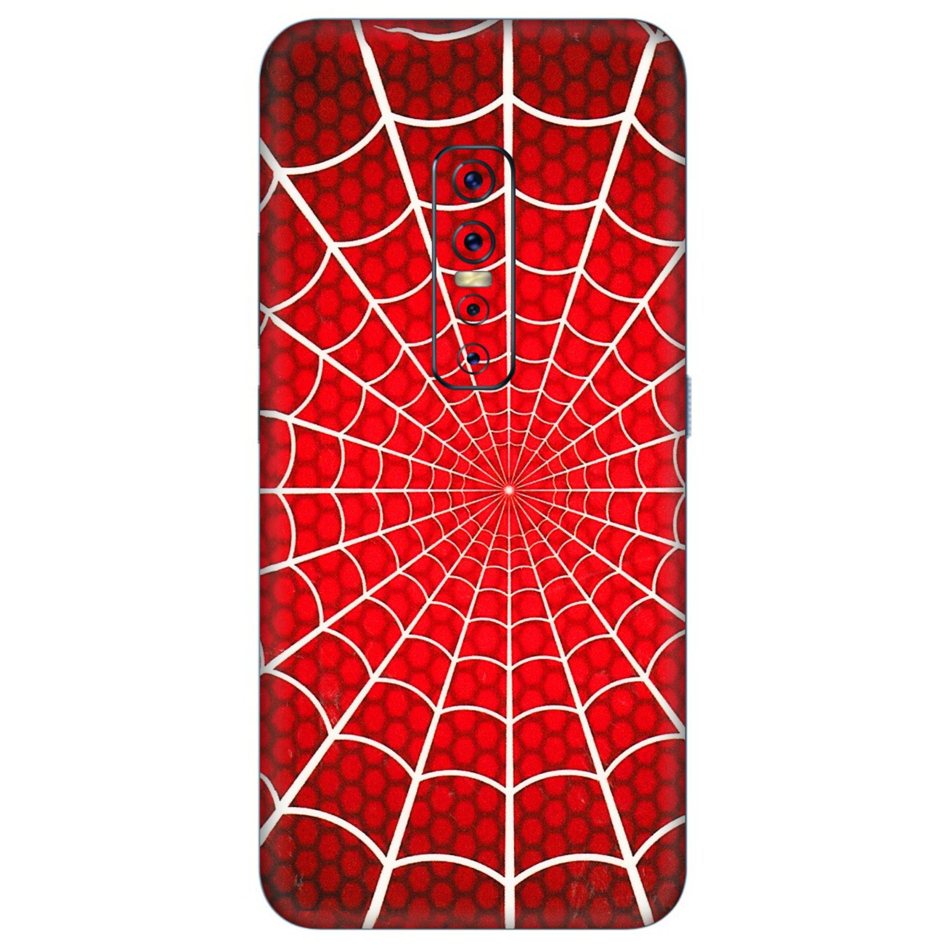 VIVO Z/V/X/T/U/S Series Phone Skins (All Models) - Classic Spidey Web - 3D Embossed Finish (L-115) Vivo V17 Pro