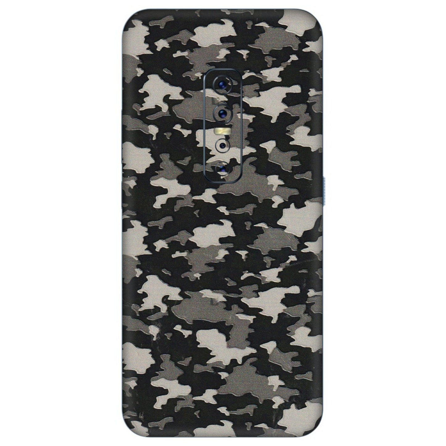 VIVO Z/V/X/T/U/S Series Phone Skins (All Models) - Black/Grey Camoflaunge - 3D Embossed Finish (L-142) Vivo V17 Pro