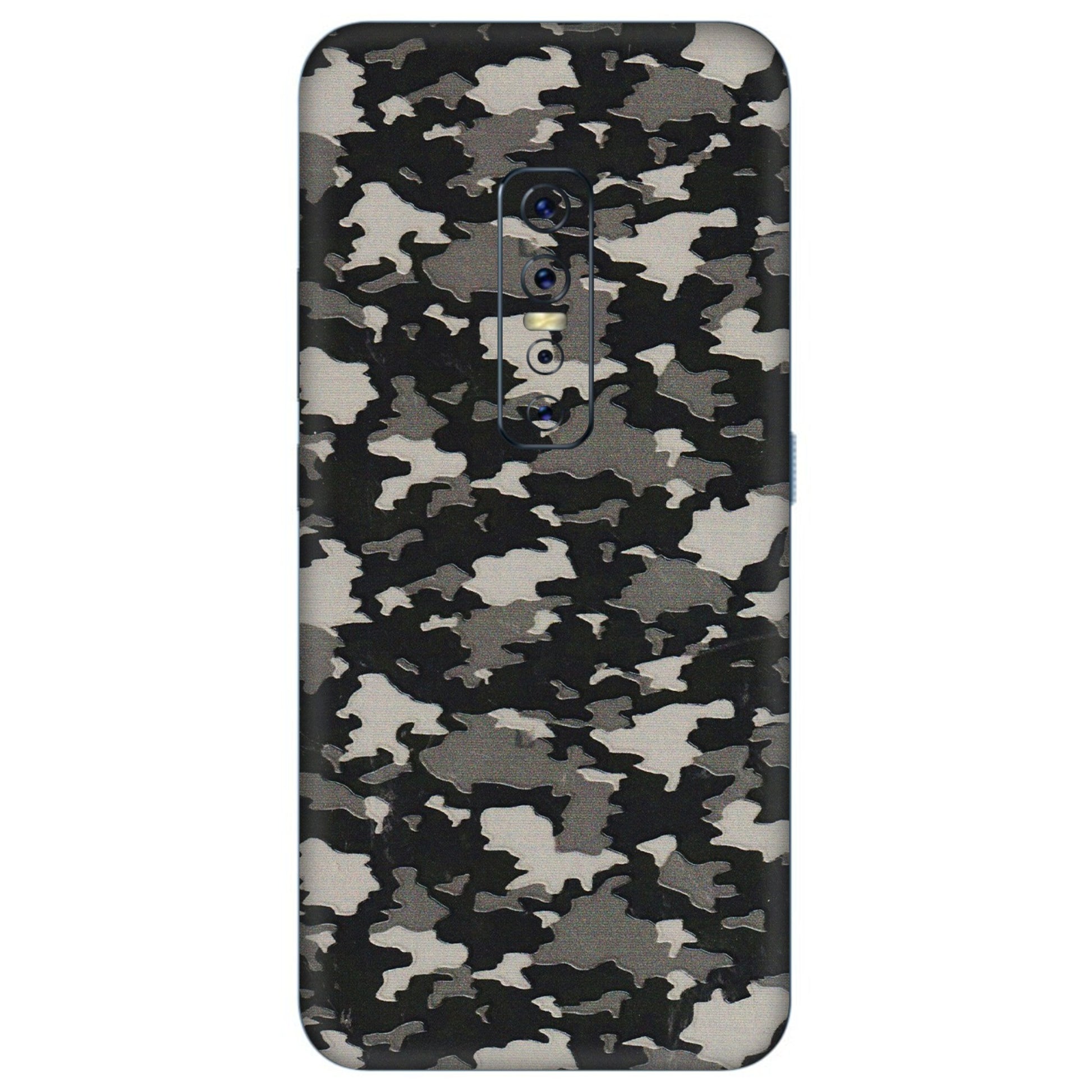 VIVO Z/V/X/T/U/S Series Phone Skins (All Models) - Black/Grey Camoflaunge - 3D Embossed Finish (L-142) Vivo V17 Pro