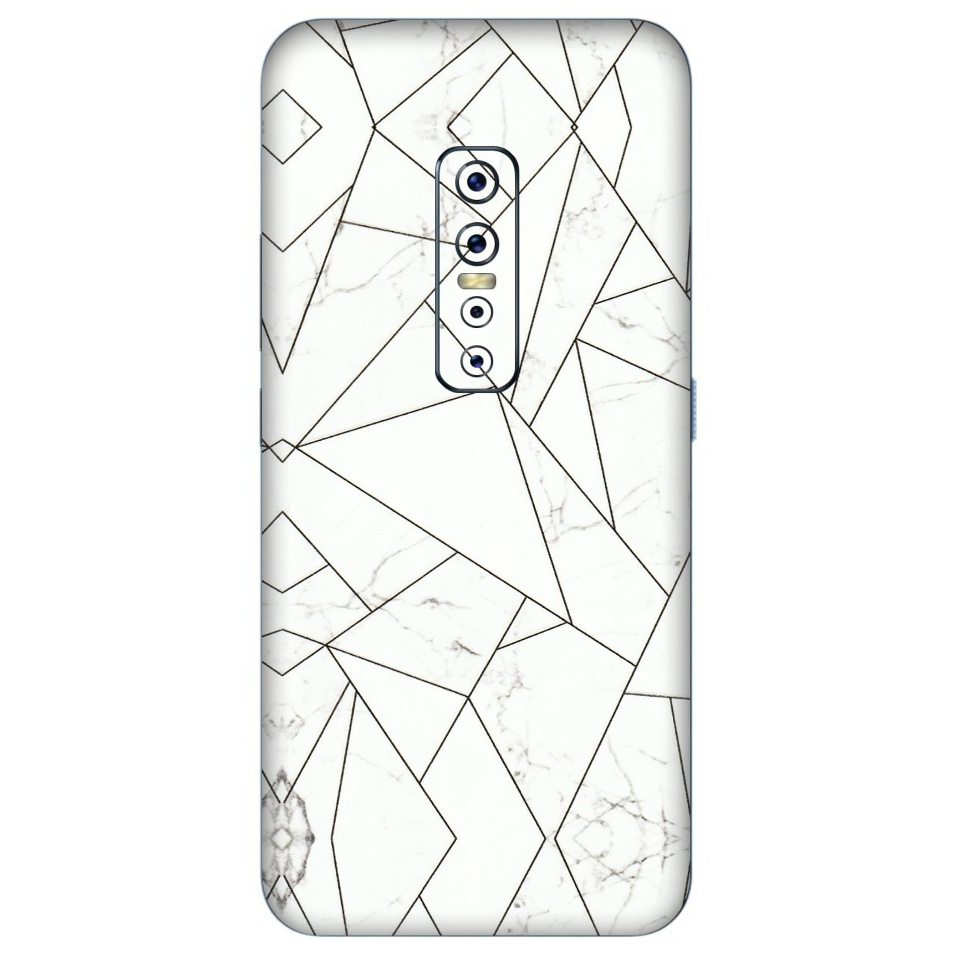 VIVO Z/V/X/T/U/S Series Phone Skins (All Models) - Luxury White Marble Effect - 3D Embossed Finish (L-168) Vivo V17 Pro