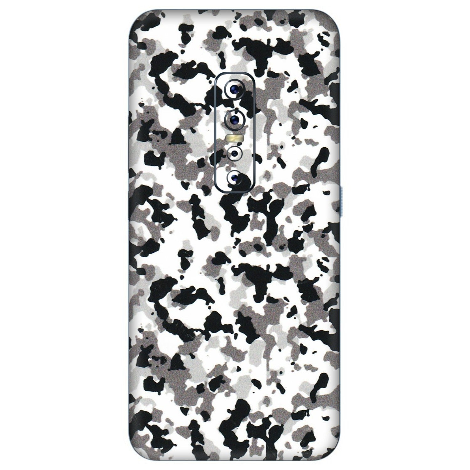 VIVO Z/V/X/T/U/S Series Phone Skins (All Models) - White Black Camouflage - 3D Embossed Finish (L-18) Vivo V17 Pro