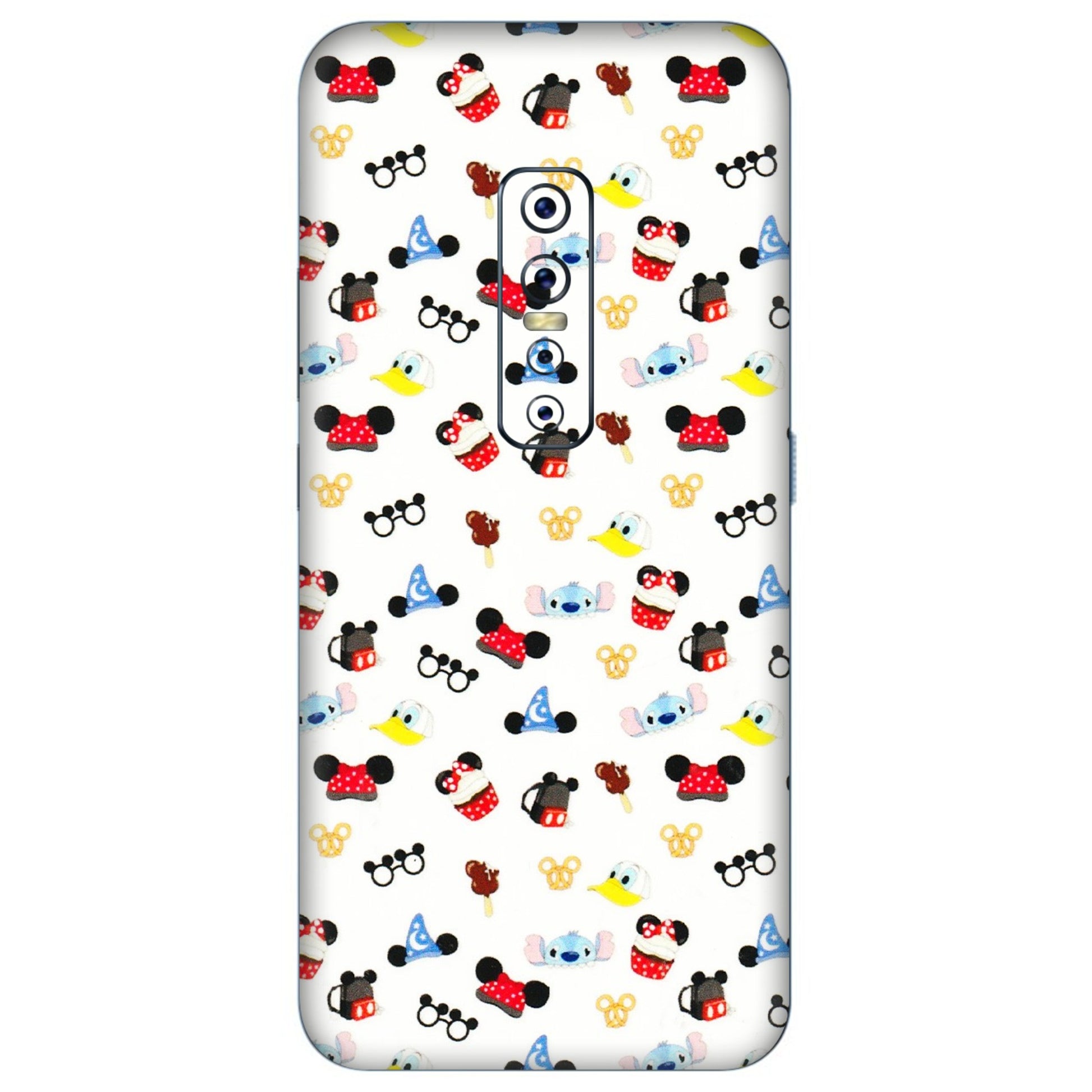 VIVO Z/V/X/T/U/S Series Phone Skins (All Models) - Minnie Mouse & Donald Doodles s - 3D Embossed Finish (L-194) Vivo V17 Pro