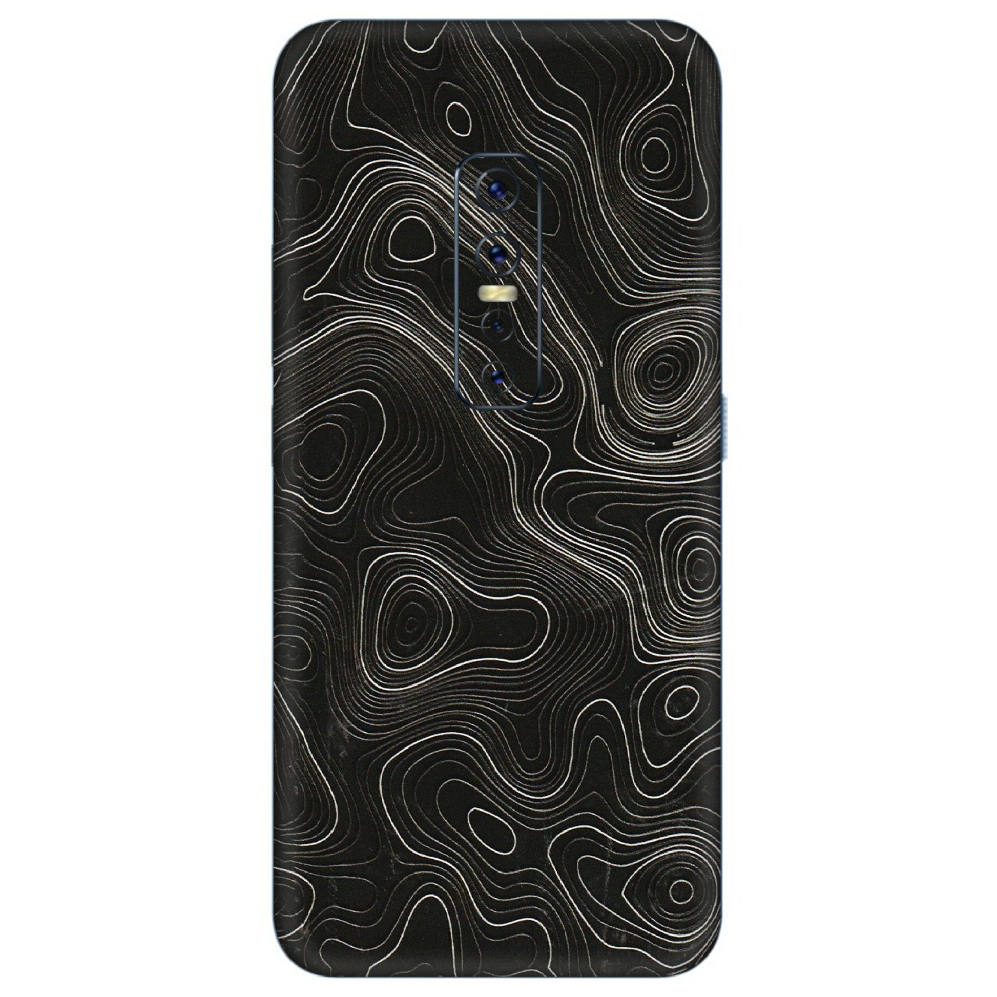 VIVO Z/V/X/T/U/S Series Phone Skins (All Models) - Black Swirl - 3D Embossed Finish (L-196) Vivo V17 Pro