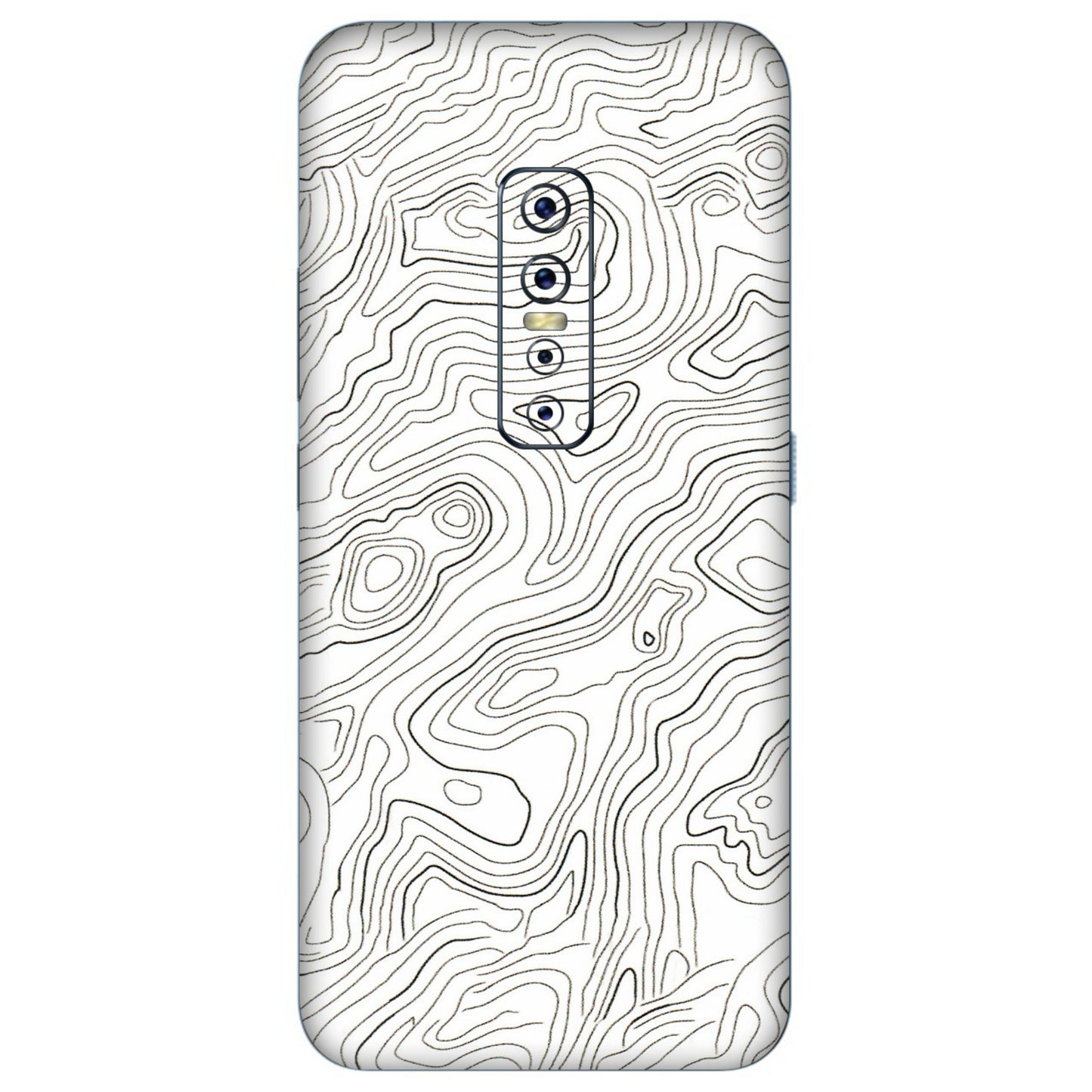 VIVO Z/V/X/T/U/S Series Phone Skins (All Models) - White Black Swirls - 3D Embossed Finish (L-219) Vivo V17 Pro