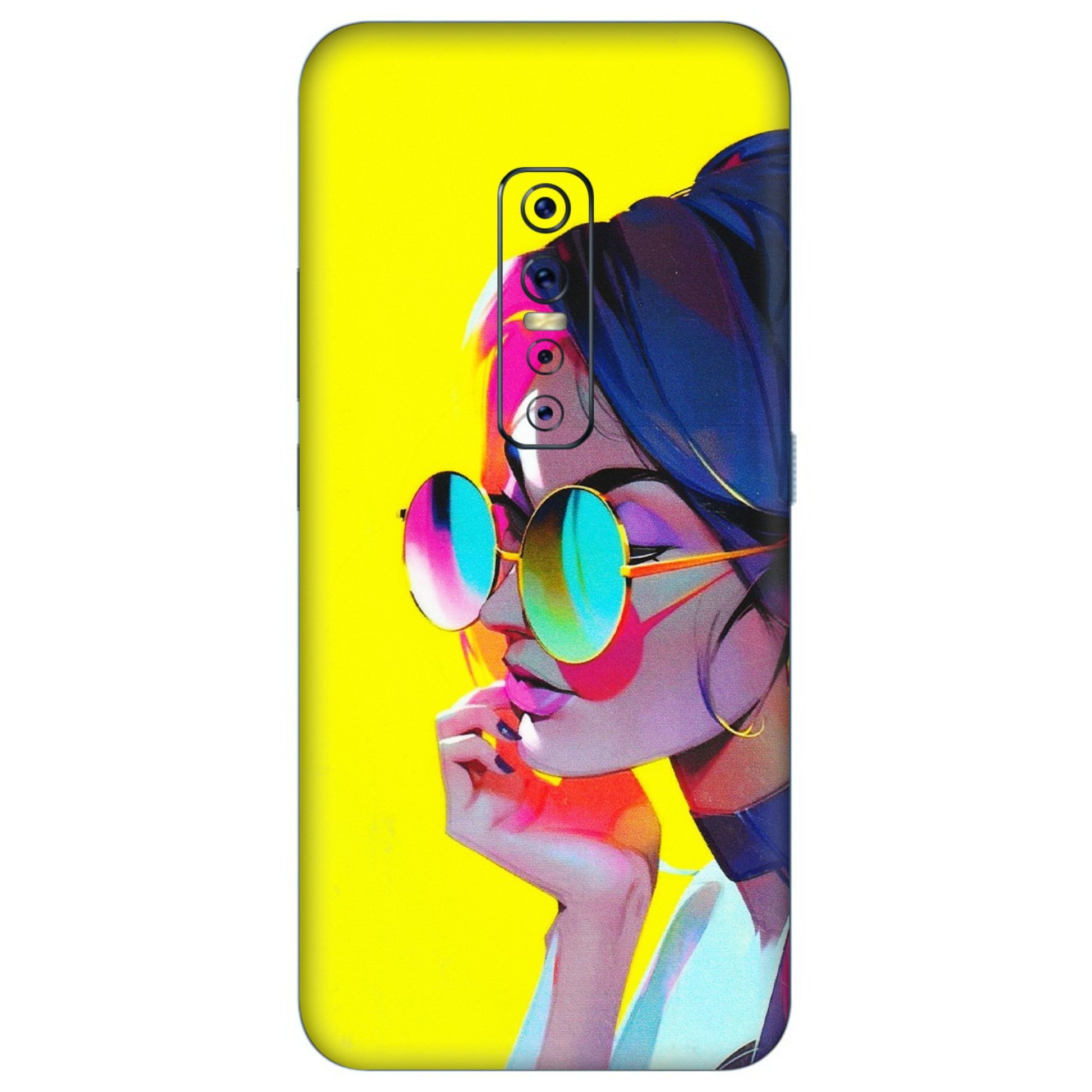 VIVO Z/V/X/T/U/S Series Phone Skins (All Models) - Bold Stylish Girl - 3D Embossed Finish (L-222) Vivo V17 Pro