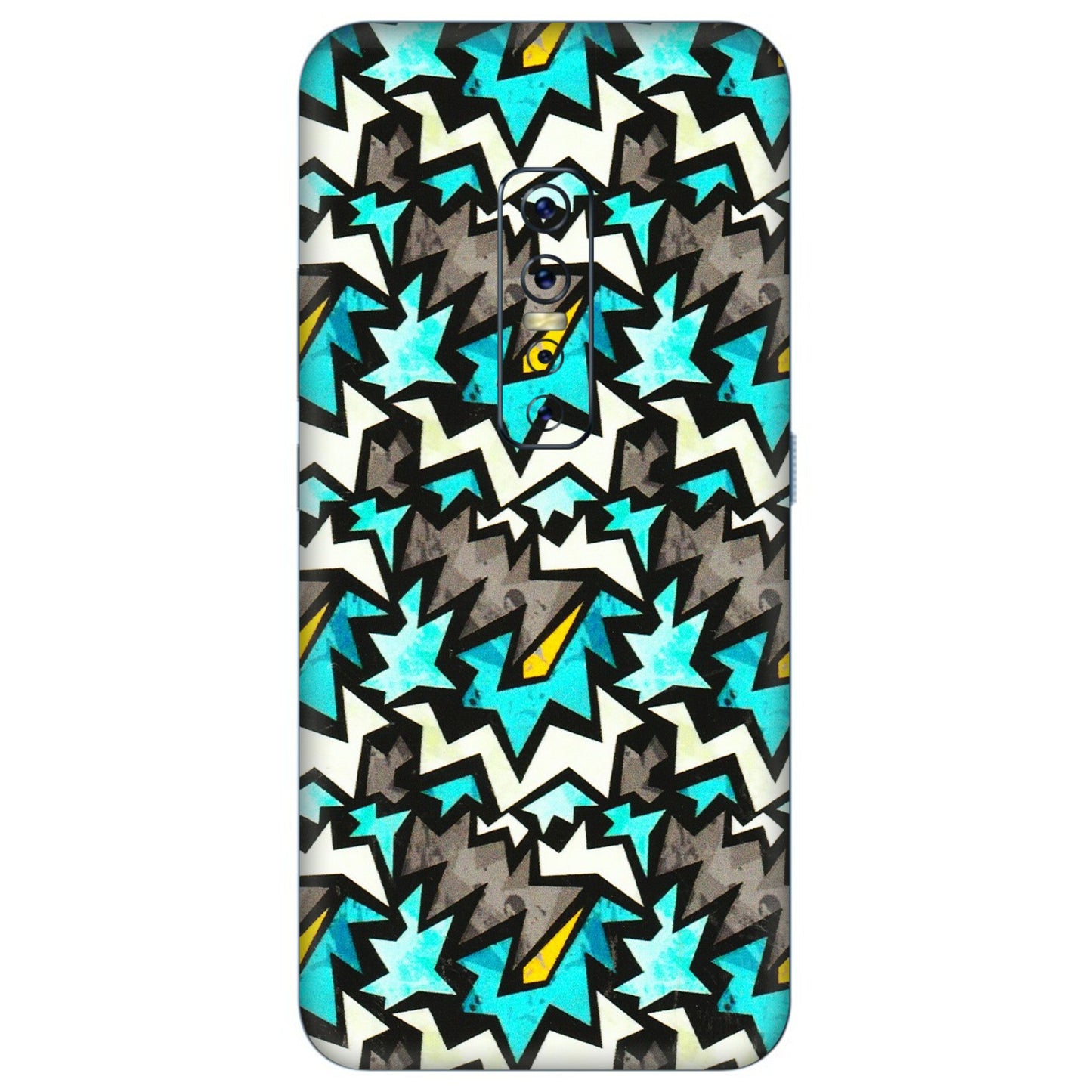 VIVO Z/V/X/T/U/S Series Phone Skins (All Models) - Funky Zig Zag - 3D Embossed Finish (L-223) Vivo V17 Pro