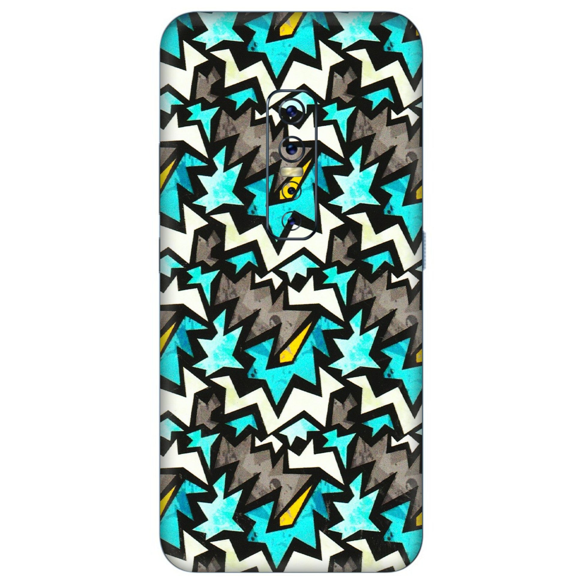 VIVO Z/V/X/T/U/S Series Phone Skins (All Models) - Funky Zig Zag - 3D Embossed Finish (L-223) Vivo V17 Pro