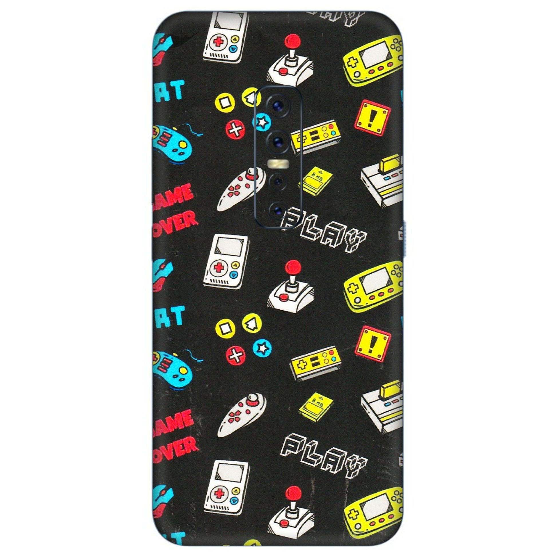 VIVO Z/V/X/T/U/S Series Phone Skins (All Models) - Gaming Doodles - 3D Embossed Finish (L-224) Vivo V17 Pro