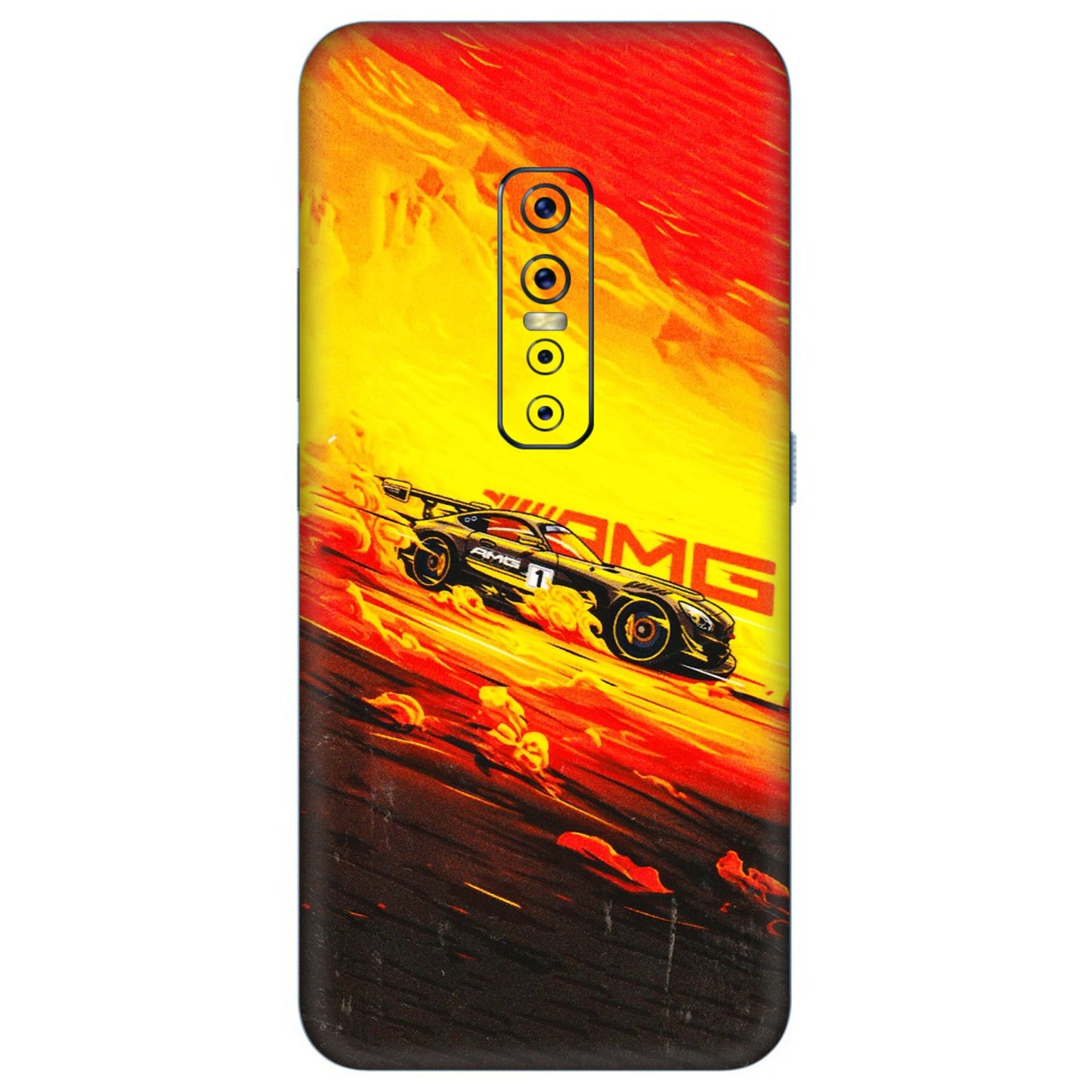 VIVO Z/V/X/T/U/S Series Phone Skins (All Models) - AMG Car Speed Cover - 3D Embossed Finish (L-256) Vivo V17 Pro