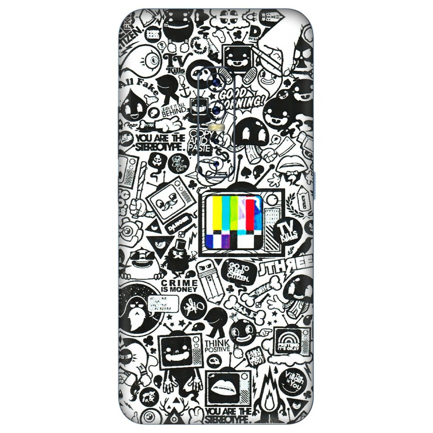 VIVO Z/V/X/T/U/S Series Phone Skins (All Models) - Doodles Positive Art - 3D Embossed Finish (L-263) Vivo V17 Pro