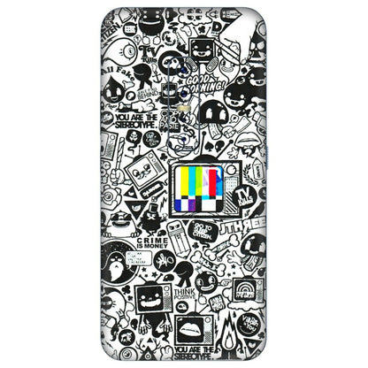 VIVO Z/V/X/T/U/S Series Phone Skins (All Models) - Doodles Positive Art - 3D Embossed Finish (L-263) Vivo V17 Pro