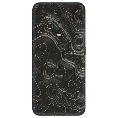 VIVO Z/V/X/T/U/S Series Phone Skins (All Models) - Abstract White Line Map - 3D Embossed Finish (L-269) Vivo V17 Pro