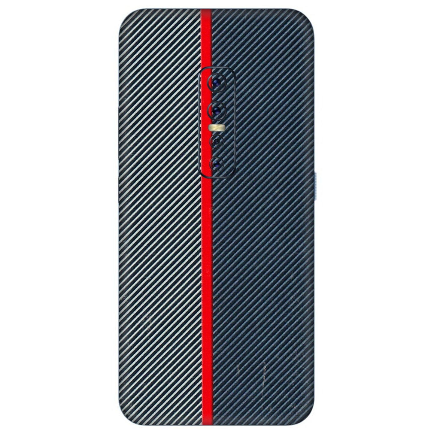 VIVO Z/V/X/T/U/S Series Phone Skins (All Models) - Blue Sober Lines - 3D Embossed Finish (L-305) Vivo V17 Pro
