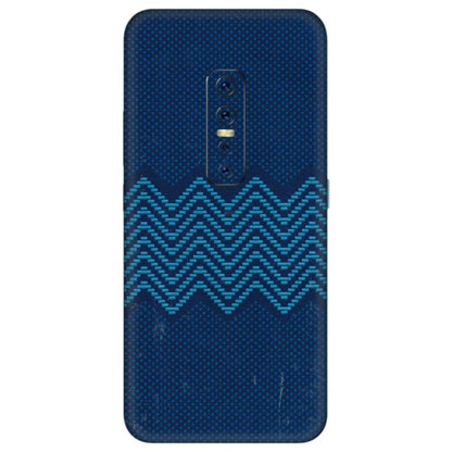 VIVO Z/V/X/T/U/S Series Phone Skins (All Models) - Blue Sober Waves - 3D Embossed Finish (L-306) Vivo V17 Pro