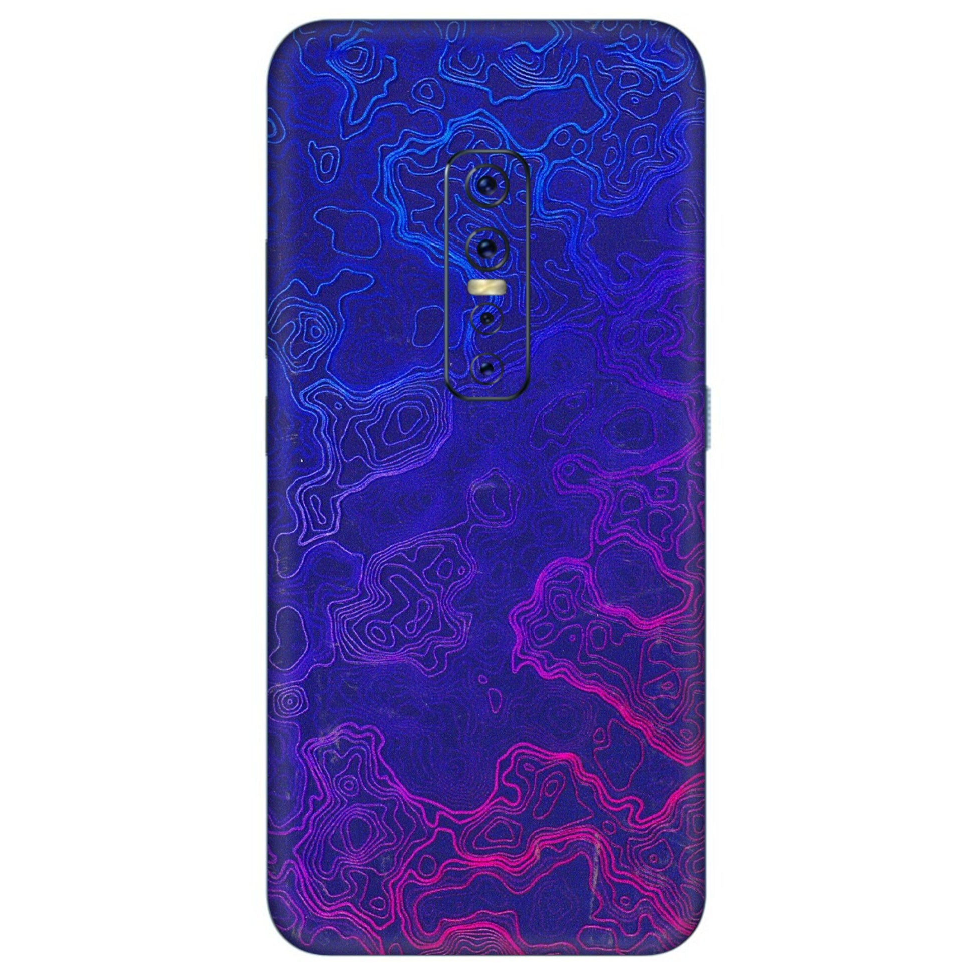 VIVO Z/V/X/T/U/S Series Phone Skins (All Models) - Purple Ripples Swirl - 3D Embossed Finish (L-314) Vivo V17 Pro