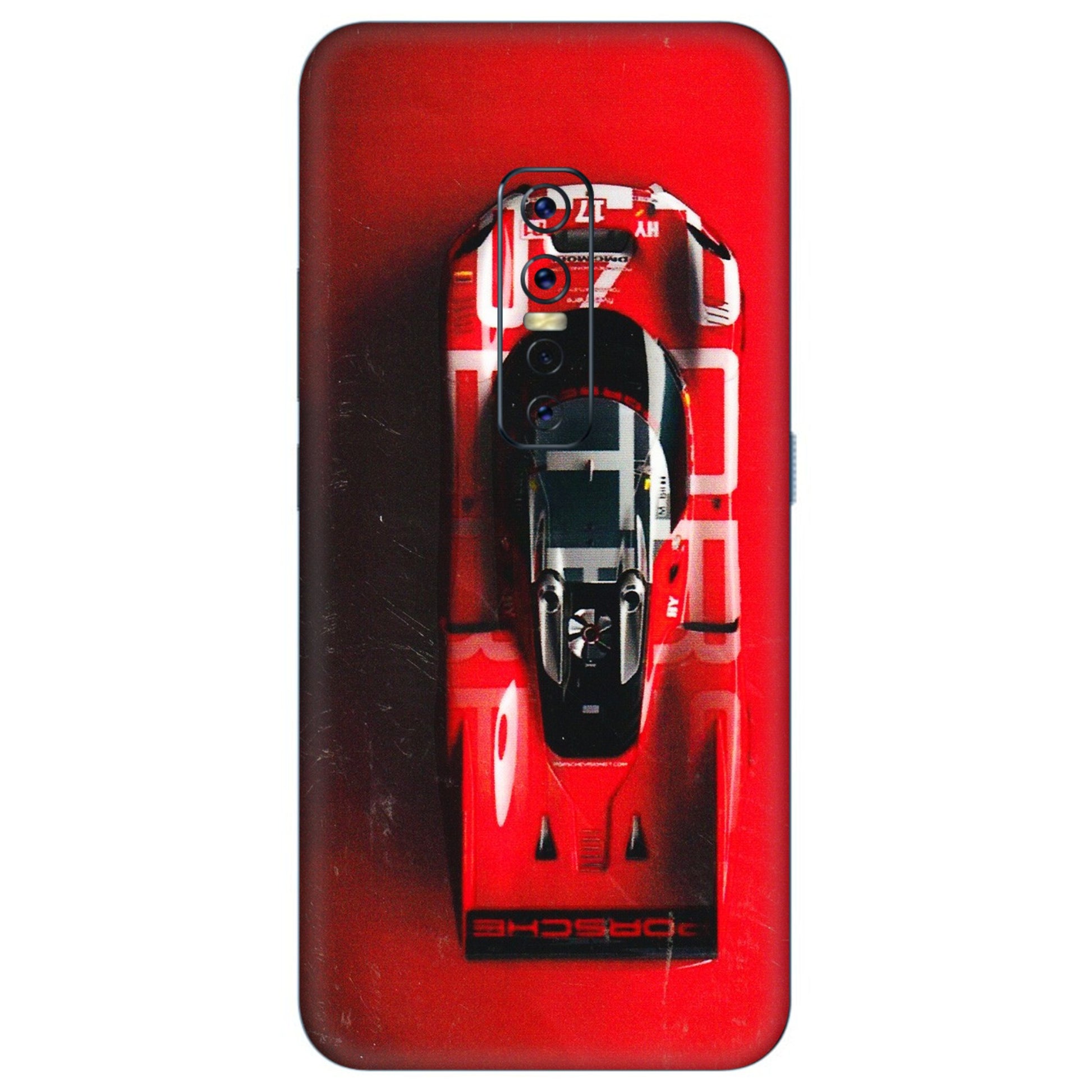 VIVO Z/V/X/T/U/S Series Phone Skins (All Models) - Red Porsche Car Logo - 3D Embossed Finish (L-315) Vivo V17 Pro