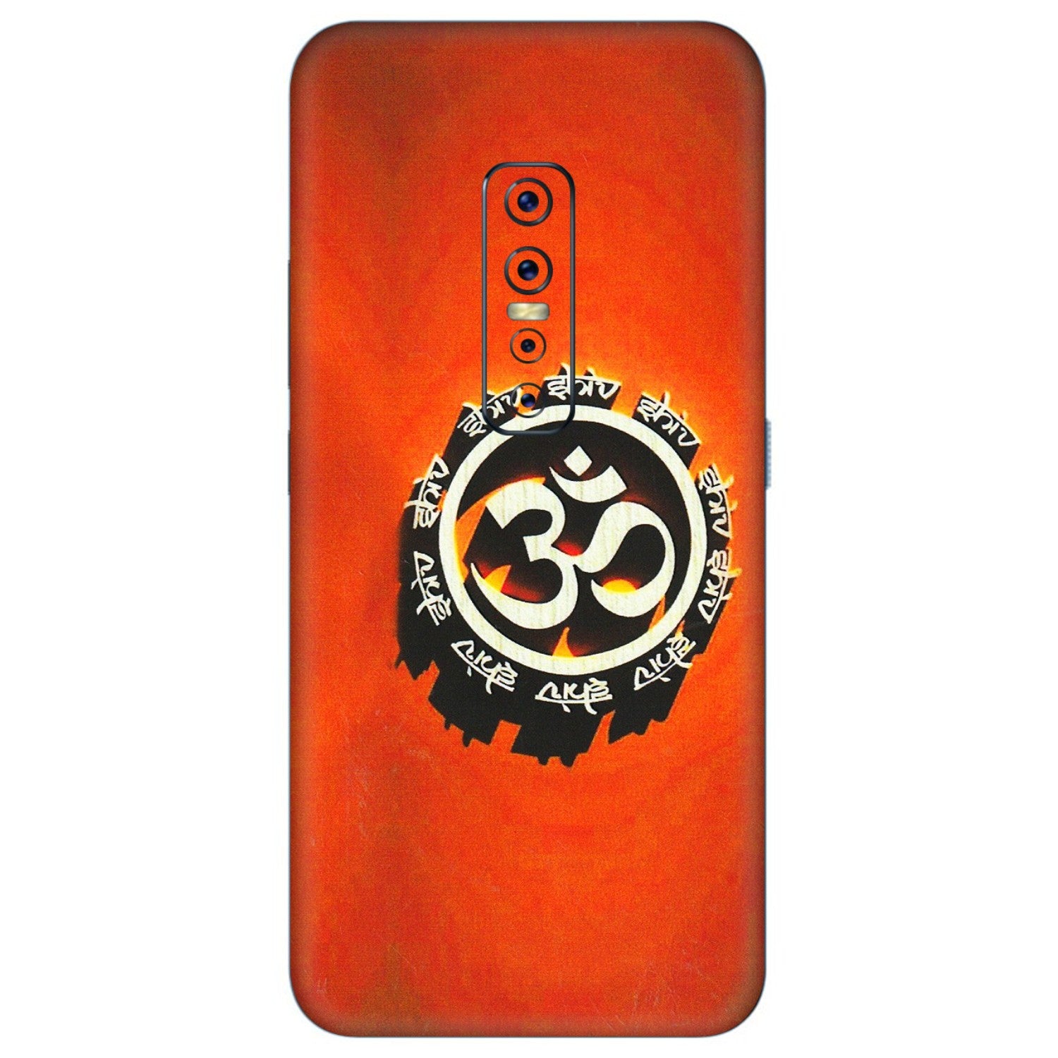 VIVO Z/V/X/T/U/S Series Phone Skins (All Models) - Aum Shiv Orange - 3D Embossed Finish (L-32) Vivo V17 Pro